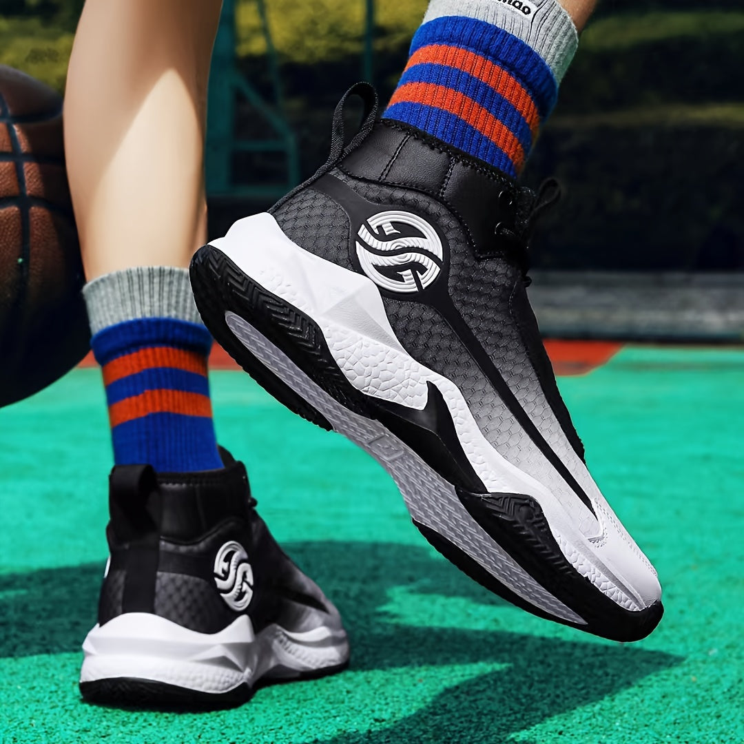 Unisex Fashion Sports Sneakers - Casual Street Athletic Running Shoes with Breathable Fabric Upper, Mid Top Lace-Up, Rubber EVA Sole, All-Season Comfort, Round Toe for Training & Basketball