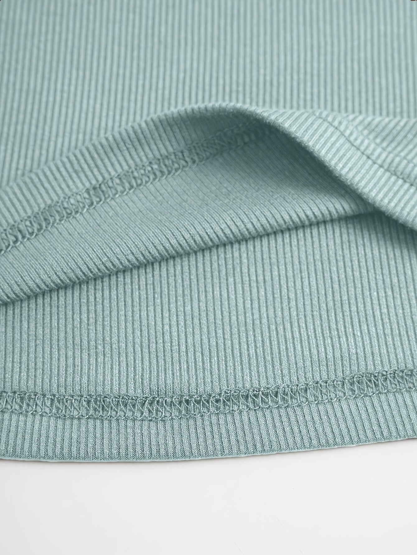 1pc Essence Women'S Elegant Ribbed Long Sleeve T-Shirt, Polyester and Spandex Blend, Hollow-Out Detail, Solid Color, Crew Neck, Regular Length, Knitted Fabric - Autumn/Winter Collection