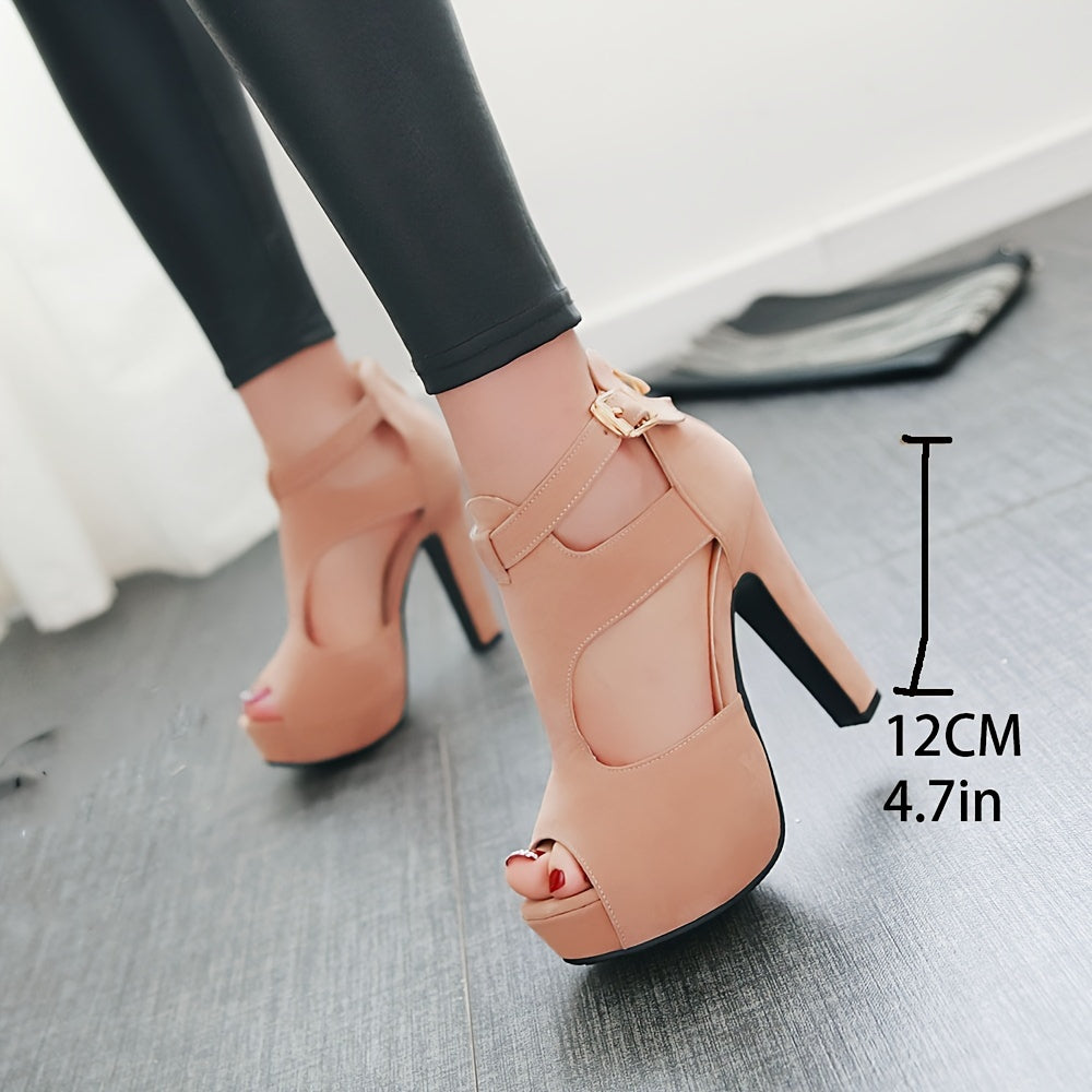 Ultra-high heel summer apricot comfortable thin heel high heels fashion Women's sandals work leisure sloping heel single shoes