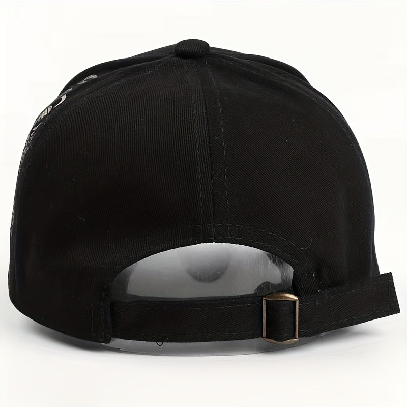 1pc Unisex Sunshade Breathable Adjustable Baseball Cap With Dragon Print For Outdoor Sport, Ideal choice for Gifts