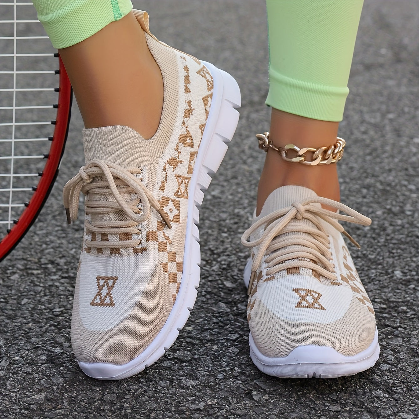 Women's Casual Sneakers Comfort Sport Shoes Fabric Knit Breathable Slip-On All-Season Walking Flats - EVA Sole Non-Slip Athletic Running Footwear - Taizhou North America & Europe Exclusive