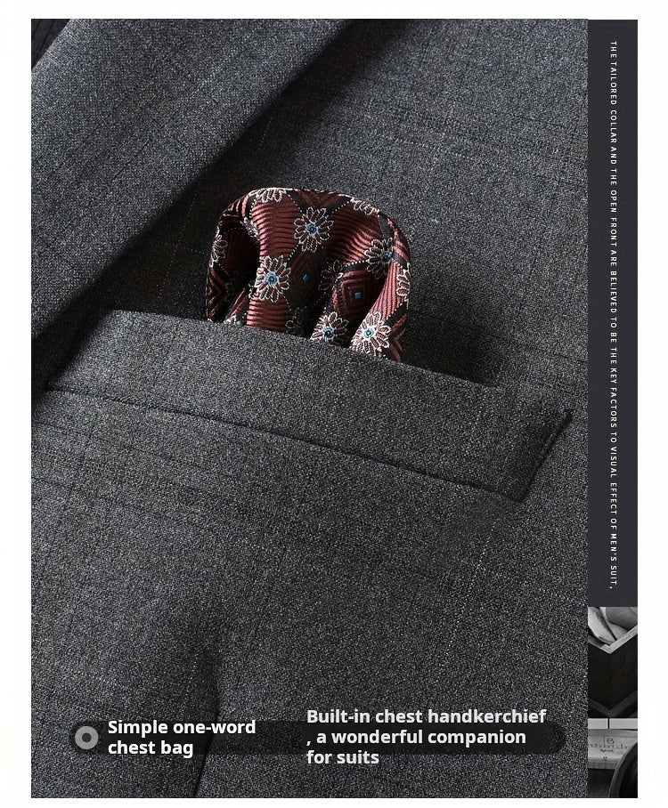 KAISER Men's Classic Plaid Suit Set - Comfortable & Versatile, Includes Jacket and Pants for Spring/Fall Business Wear
