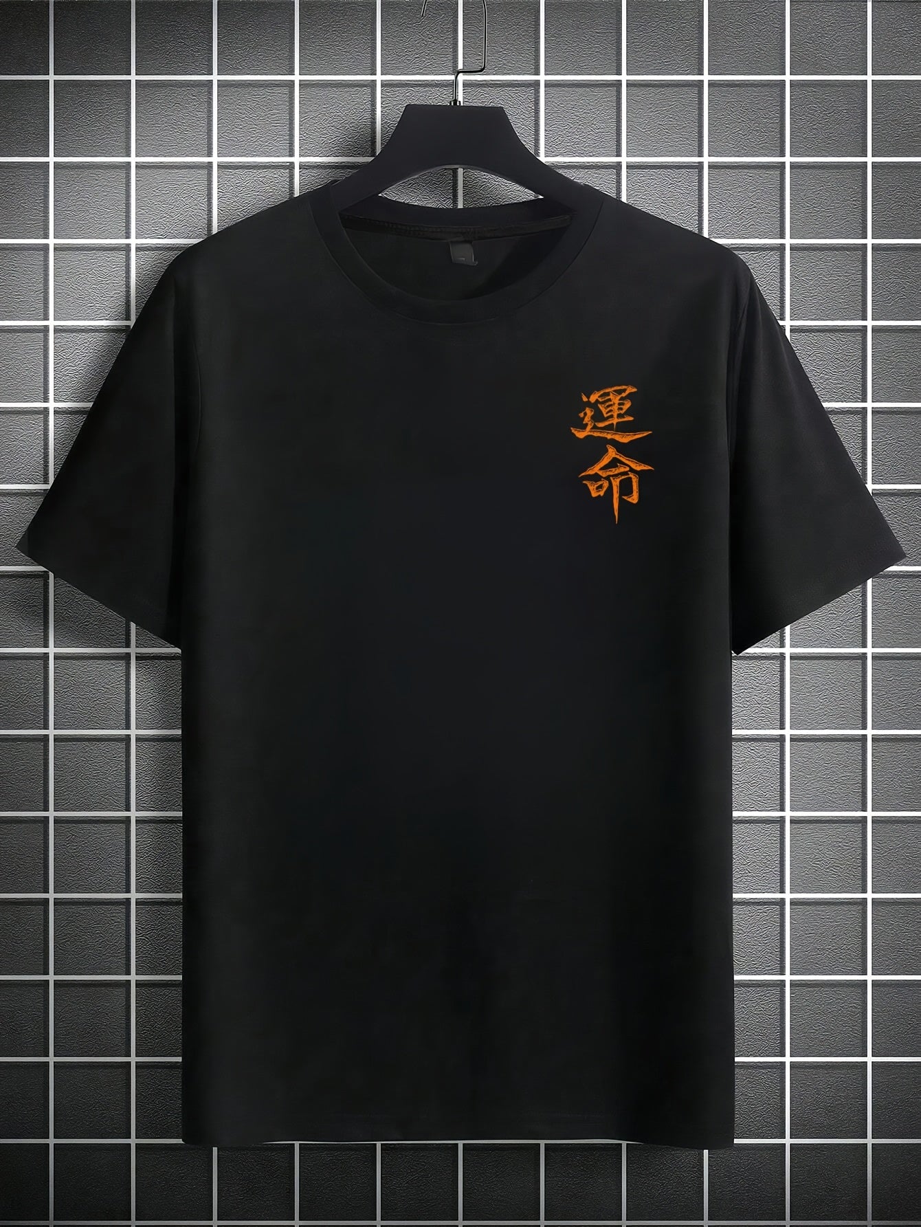 Men'S Japanese Samurai Sword Graphic T-Shirt - Casual Loose Fit Crew Neck, Short Sleeve Tee with Red Stylized Japanese Katanas Design, Breathable Polyester for Spring & Summer Outdoor Wear