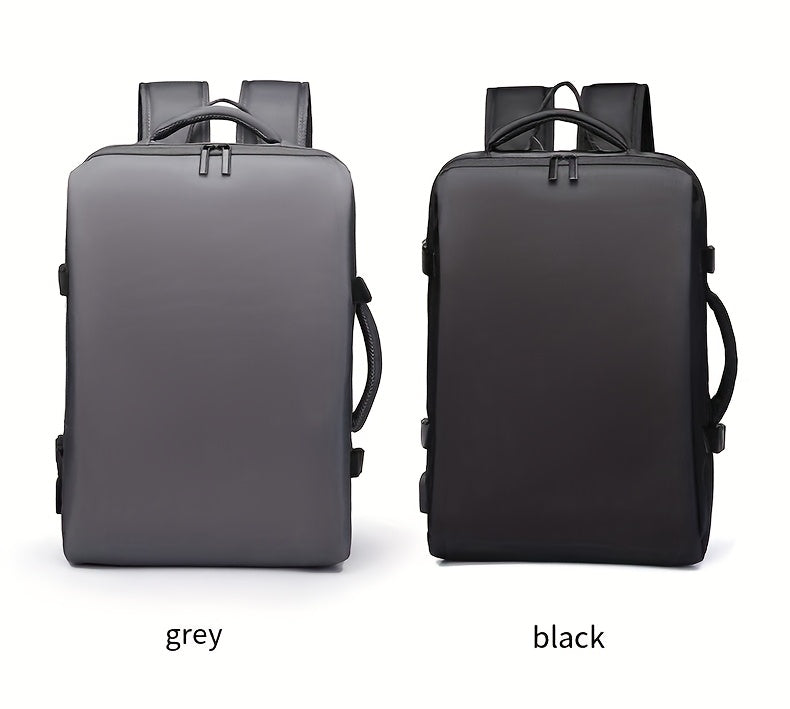 Men's Professional Laptop Backpack - Large Capacity Business Backpack with 39.62cm Laptop Compartment, Heavy-Duty Zipper Closure, Padded Shoulder Straps - Sleek Black Backpack for Office, Travel, Meetings - Durable Carry-On B