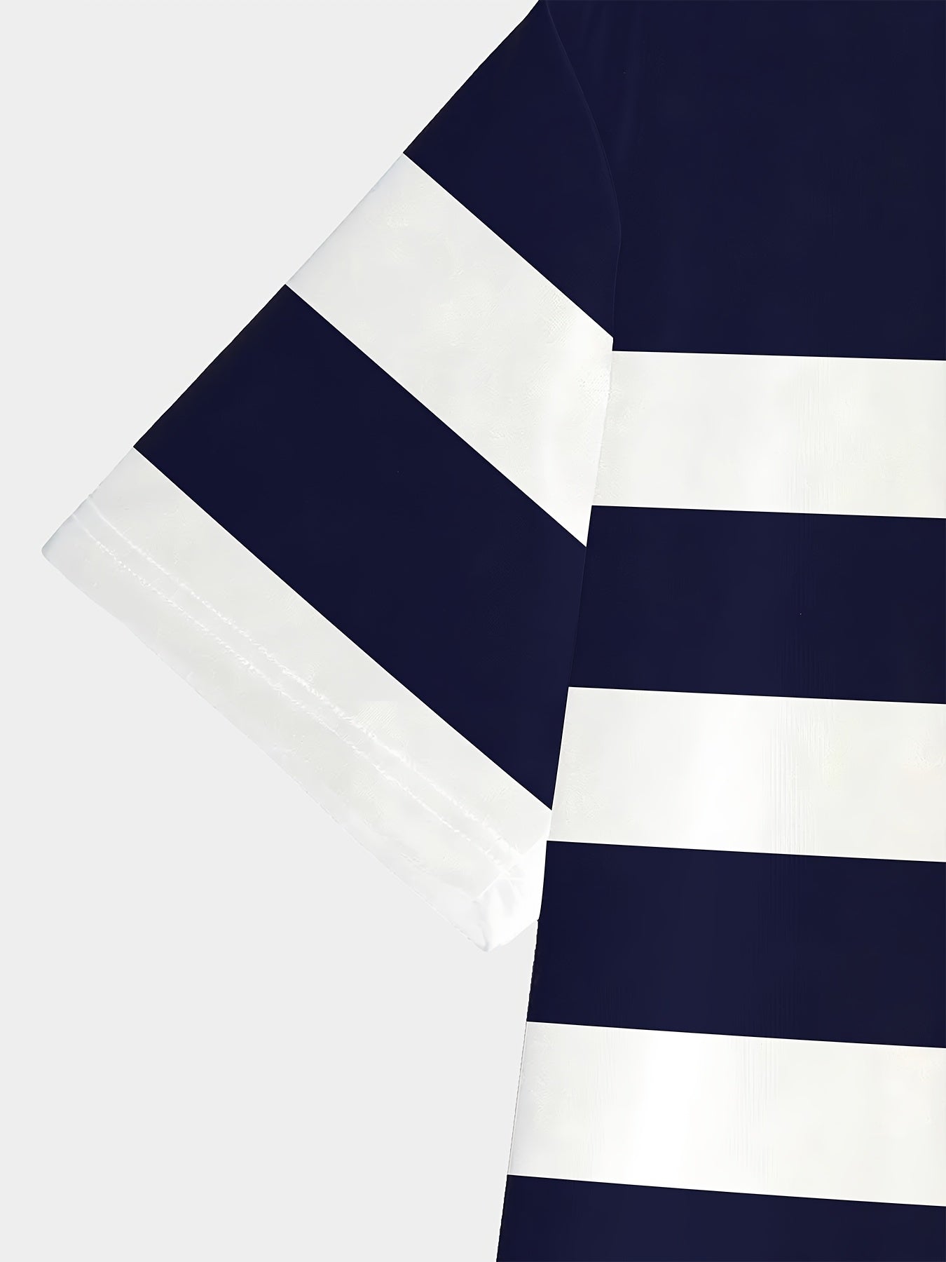 Men'S Casual Striped Short Sleeve T-Shirt - Navy Blue & White Vertical Stripes, Crew Neck, Regular Fit, Lightweight Polyester Fabric, Perfect for Casual Attire, Everyday Tshirt | Classic Striped Tee | Lightweight Shirt