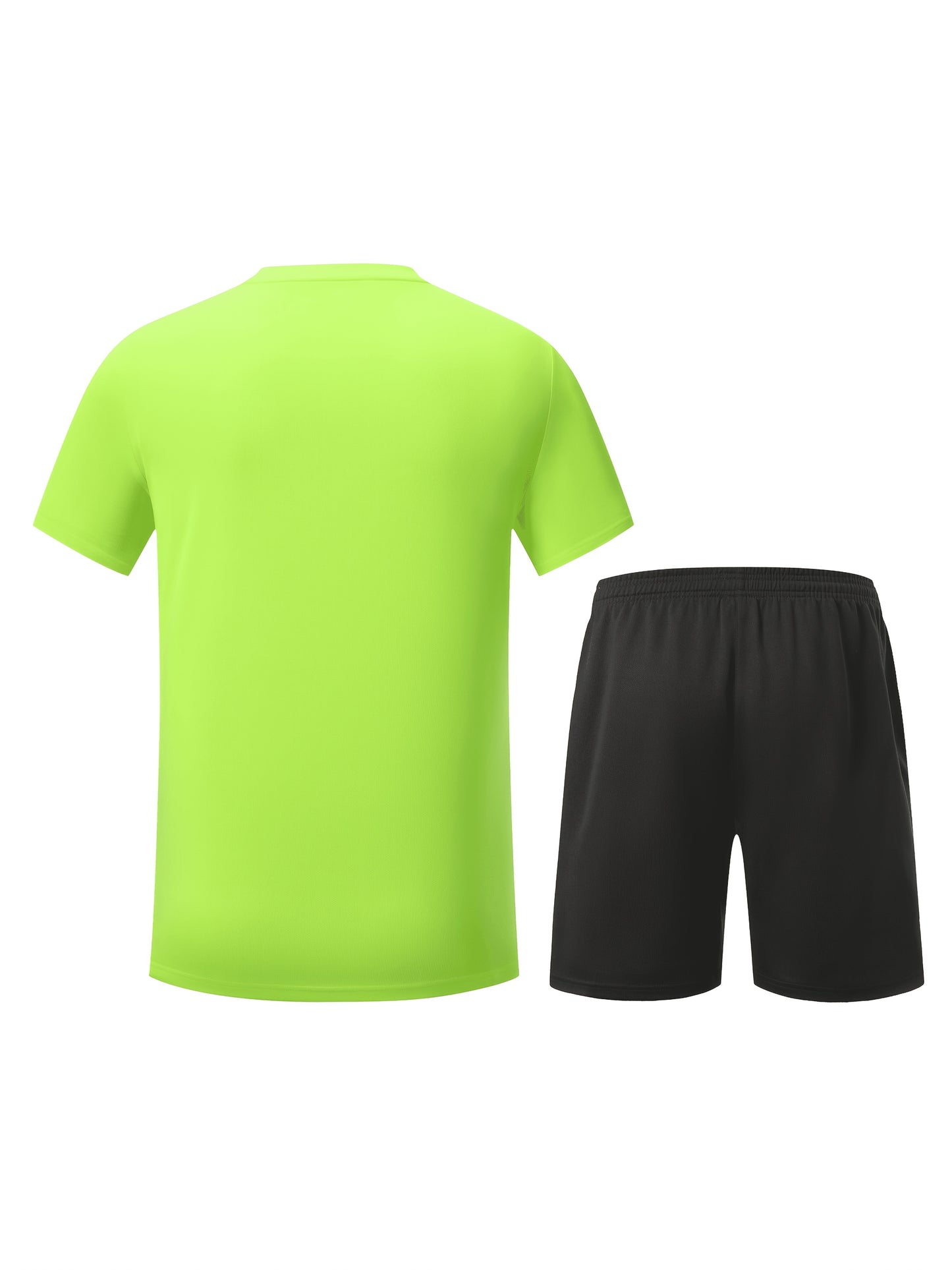 Men'S Lightweight Running Set - Breathable, Quick-Dry Athletic Wear with Zipper Pockets, Ideal for Outdoor Fitness & Training, Casual Sportswear|Casual Sportswear, Athletic Wear