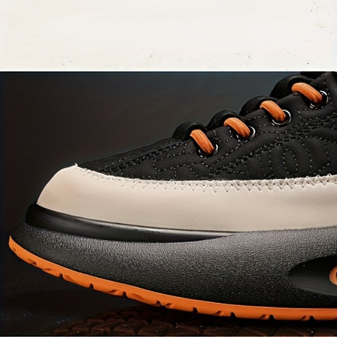 Men'S Large Size Versatile Chinese Style Sneakers - Casual Sports Thick Sole Dad Shoes, Low Top, Elastic Band Closure, Faux Upper, Fabric Lining, Rubber Sole, EVA Insole, Fashion Sneakers