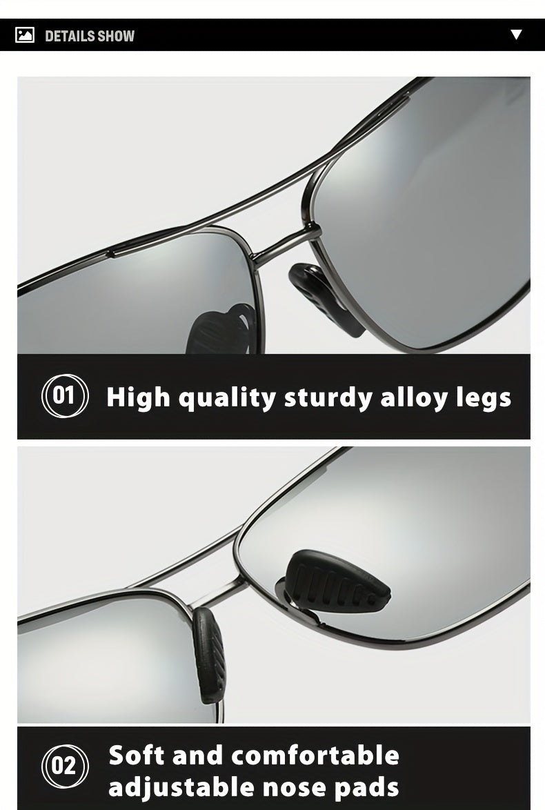 Coolpandas Brand Top Photochromic Glasses for Men And Women, Polarized Chameleon Glasses for Outdoor Sports, Fishing, Driving Goggles with Anti-Glare Features.