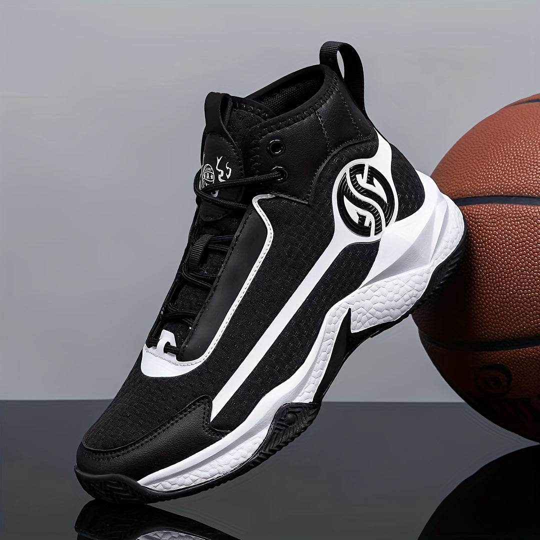 Unisex Fashion Sports Sneakers - Casual Street Athletic Running Shoes with Breathable Fabric Upper, Mid Top Lace-Up, Rubber EVA Sole, All-Season Comfort, Round Toe for Training & Basketball