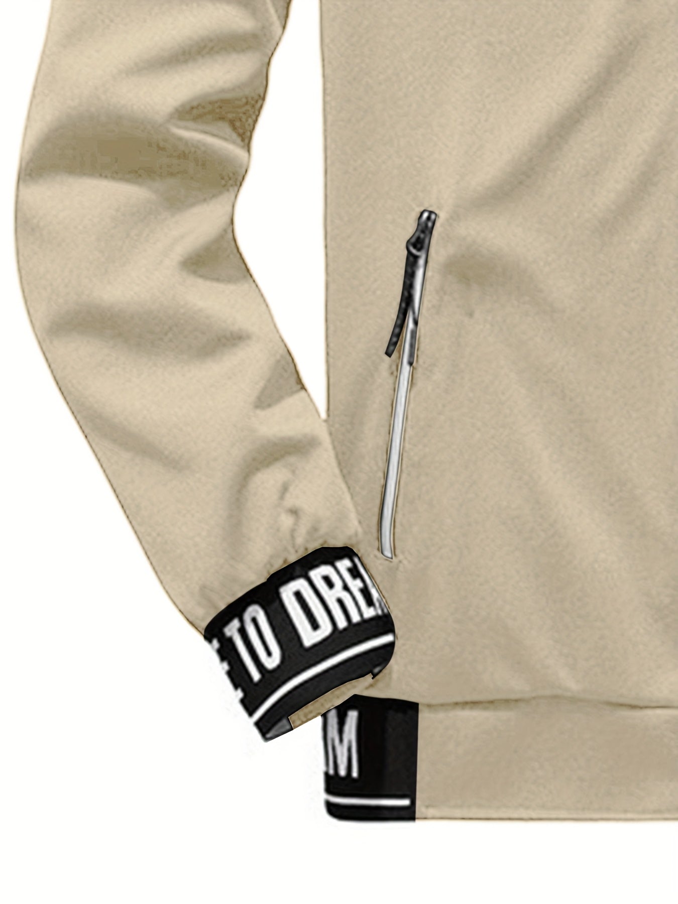 Spring and Autumn Men's Stand Collar Sports Casual Pants Suit