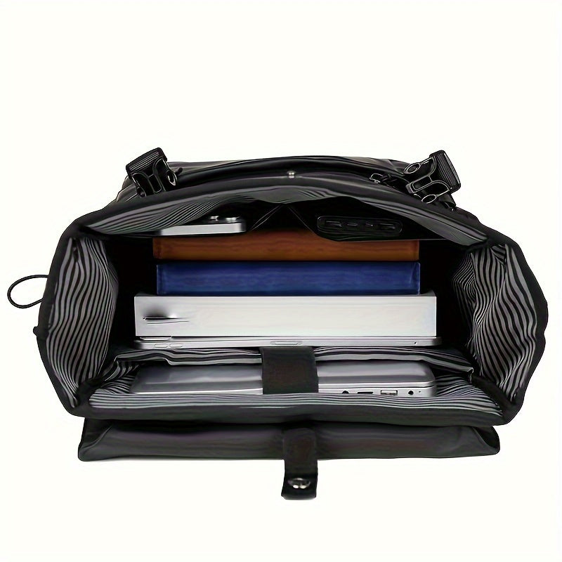 Stylish Men's Large Capacity Backpack - Perfect for Daily Commute, Business Travel & Casual Outings | Durable Fabric, No Battery Required