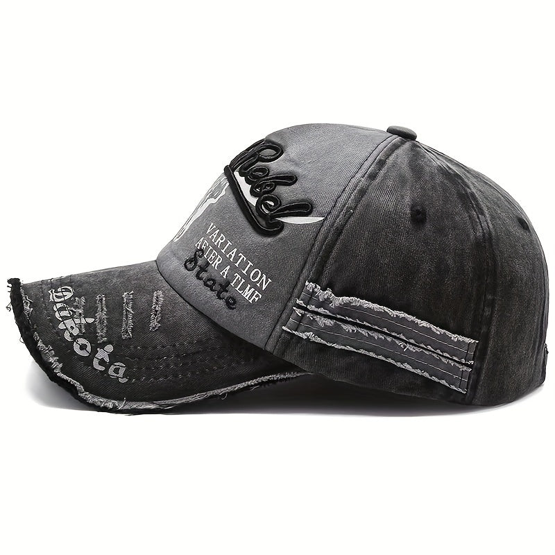 2024 High Quality Outdoor Leisure Men's Soft Washed Embroidered Baseball Hat - Durable, Fashionable, Comfortable, Wearing Baseball Hat