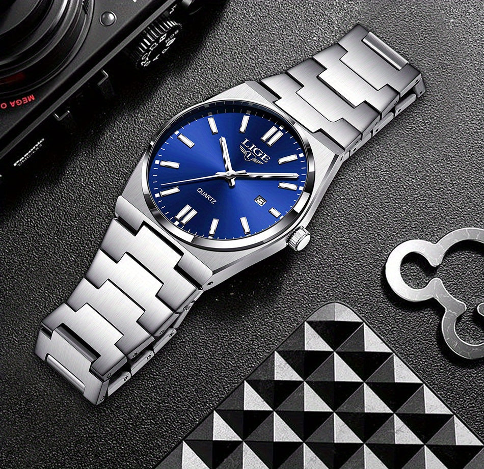 LIGE Stylish Vintage Design Women'S Quartz Timepiece Classic Date Quartz Watch for Men with Luminous Features