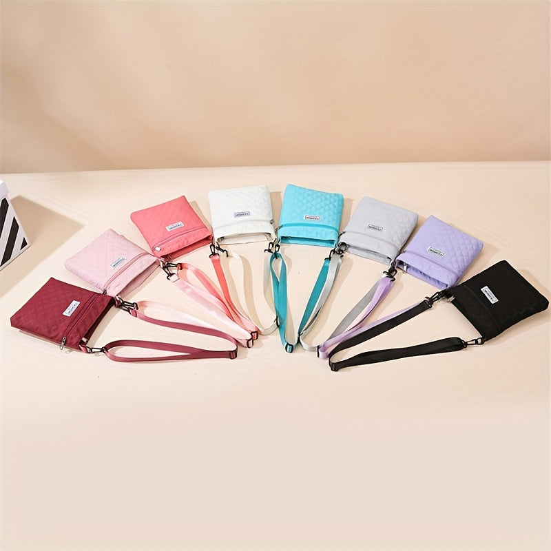 Lightweight Quilted Women's Shoulder Bag with Adjustable Strap – Elegant Solid Color, Detachable Strap, Zipper Closure, Ideal for Daily Use and Travel
