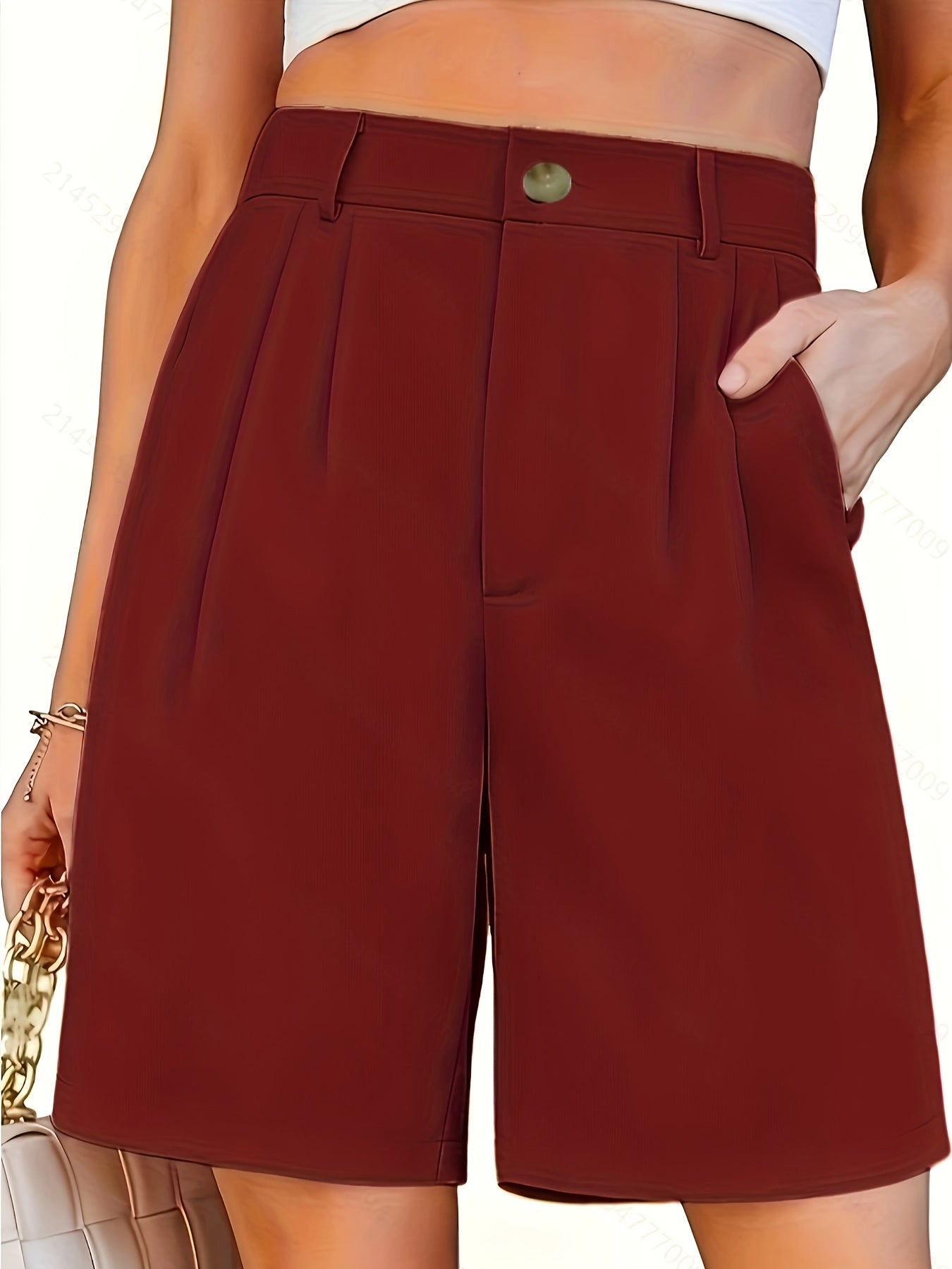 Elegant High-Waisted Summer Shorts for Women