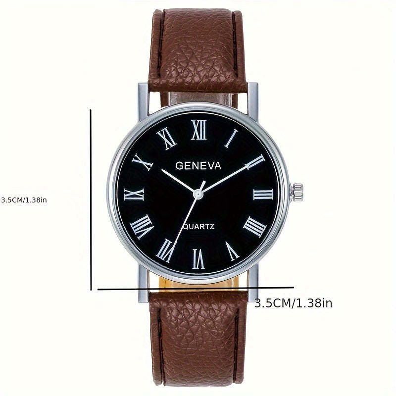 Hot New Men's Watch Roman Numerals Fashion Trend Business Casual Men's Watch Male, Ideal choice for Gifts