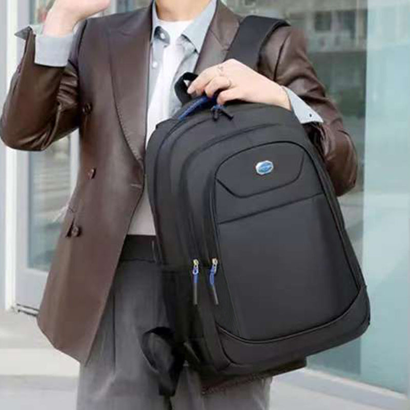 Unisex Large Capacity Business Backpack - Stylish Black Travel & Commuter Bag with Multiple Compartments, Laptop Sleeve, and Adjustable Shoulder Straps for Men and Women, Travel Backpack