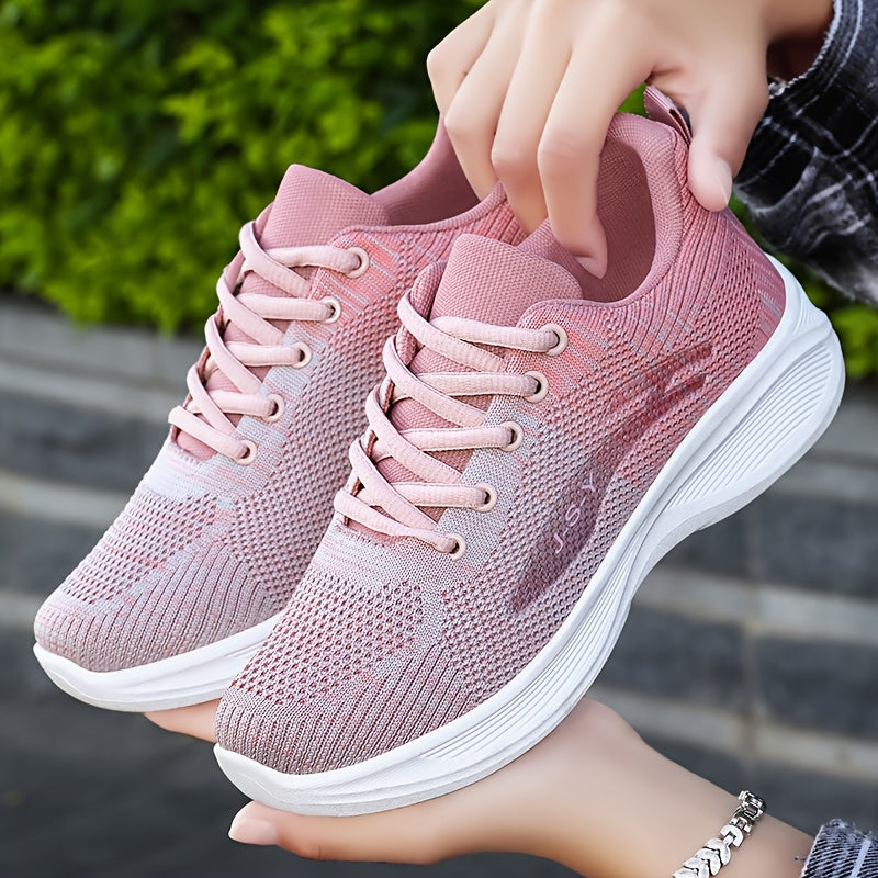 Breathable Mesh Casual Sneakers for Women - Lightweight Low-Top Lace-Up Shoes with Flexible PVC Sole, Neutral Beige, Perfect for Everyday Spring Wear, Breathable Athletics | Mesh Sneakers | Comfortable Fit