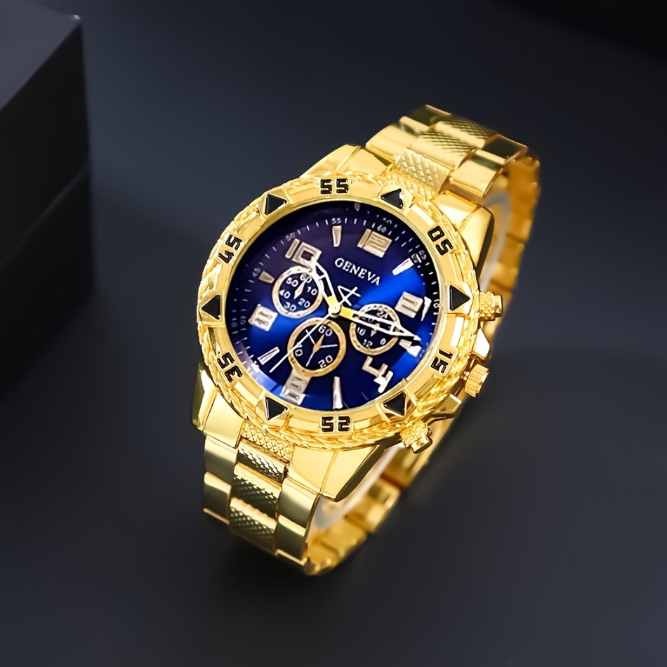 1pc Men'S Stylish Black Stainless Steel Quartz Watch - Elegant Round Dial, Durable Analog Display, Perfect Gift for Valentine'S Day, Birthday, Christmas, etc., Gift Watches | Elegant Wristwatches | Analog Watches