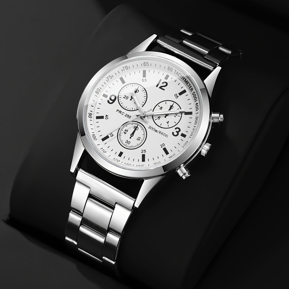 1pc/set Men'S Casual Round Zinc Alloy Quartz Watch, Non-rechargeable Button Battery (Diameter<20mm), with Digital Dial, for Business