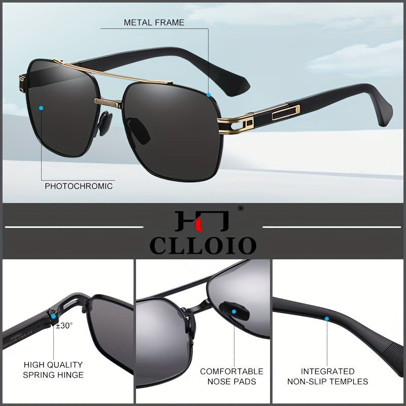 CLLOIO Top Quality Photochromic Men Women Polarized Driving Chameleon Anti-glare Sport UV400