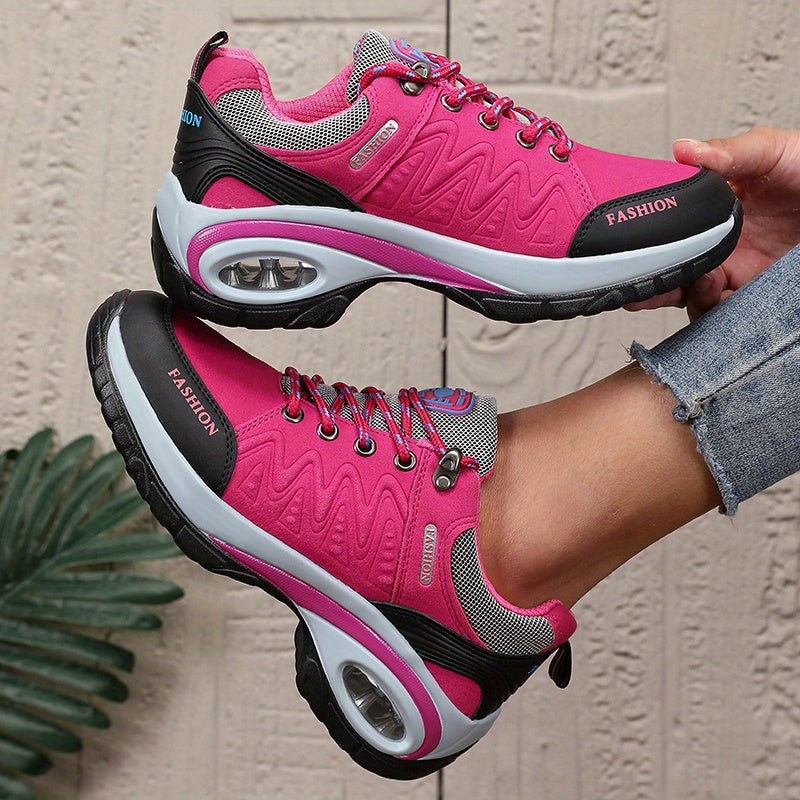 Women'S Athletic Sneakers, Thick Sole Soft Sole Fashion Outdoor Hiking Non-slip Casual Walking Shoes