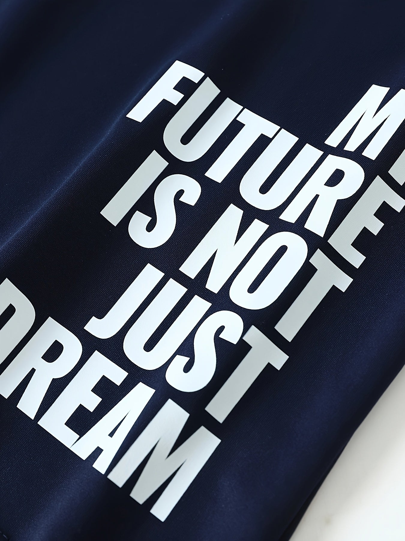 Men's 2pcs Summer MY FUTURE IS NOT JUST A DREAM Casual T-Shirt and Pants Set - Suitable for Casual Sports Outing - Starry OB