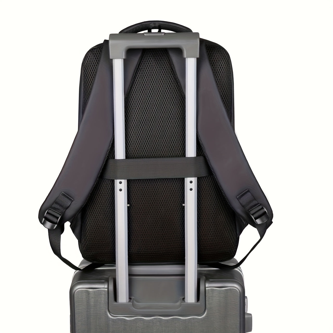40.89cm Laptop Backpack - Durable Synthetic Leather High Quality Shockproof Multi-Compartment Sporty Design Convertible Shoulder & Top Handles for Commuting Travel School College