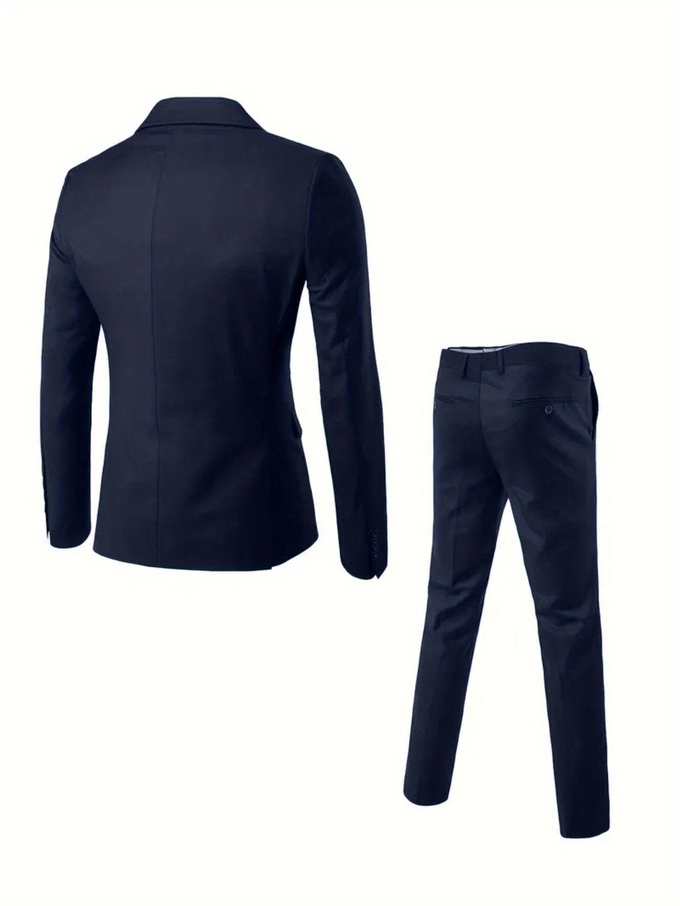 Men'S Formal Suit Set Featuring a Two-Button Lapel Jacket And Trousers. A Simple, Comfortable, And Classic Outfit for Adult Males, Suitable for Professional Office Wear, Elite Business Attire, High-End Casual Suits, And Profe