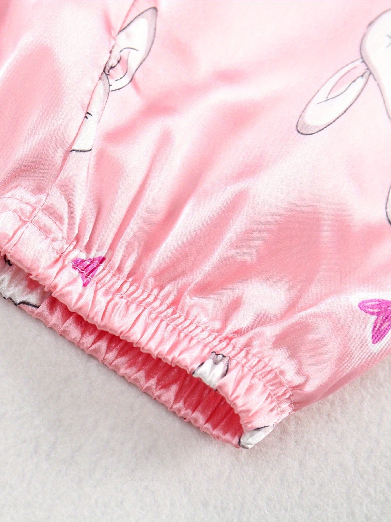 Children's Spring/Summer Cartoon Pink Rabbit Fashion Long Sleeve Suit