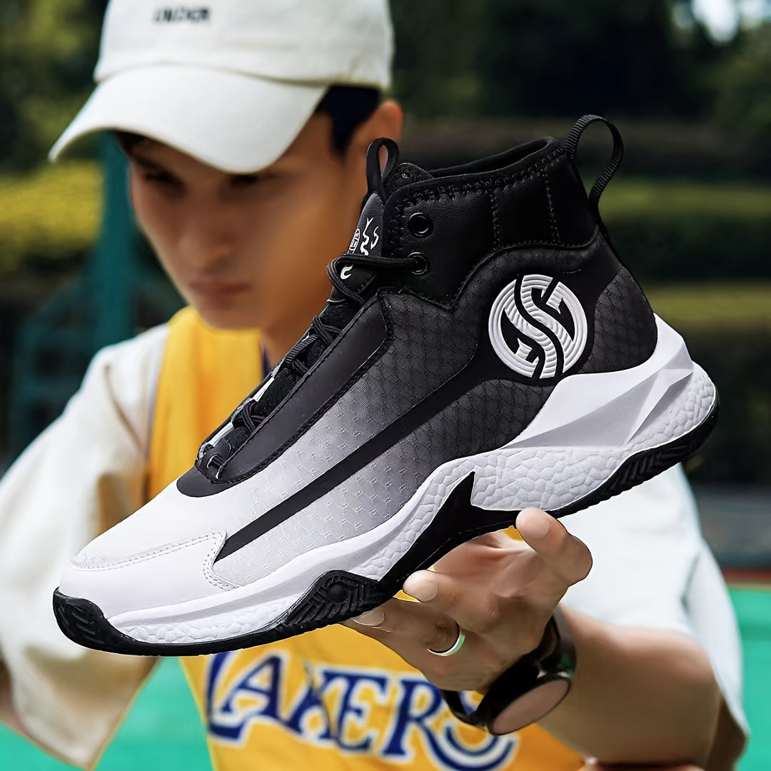 Unisex Fashion Sports Sneakers - Casual Street Athletic Running Shoes with Breathable Fabric Upper, Mid Top Lace-Up, Rubber EVA Sole, All-Season Comfort, Round Toe for Training & Basketball
