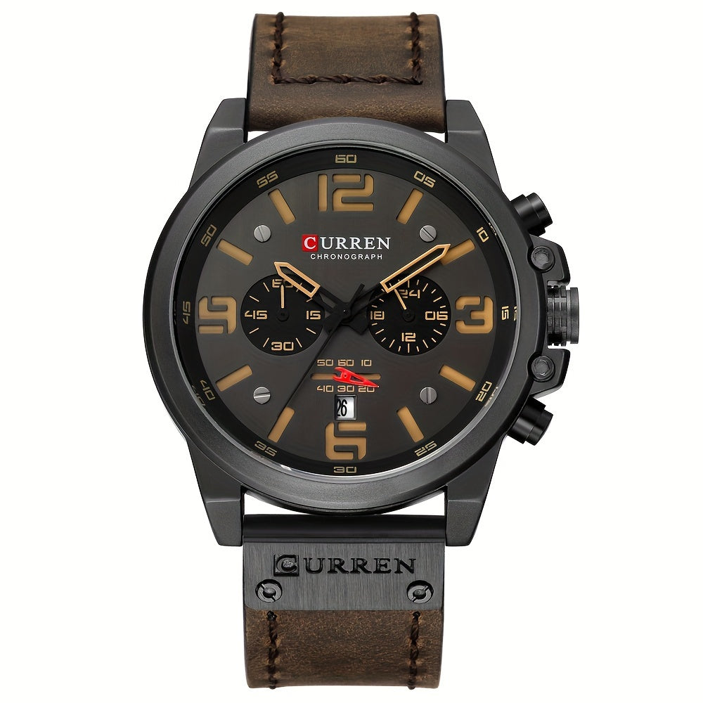 CURREN Men's Sports Watch, Multifunctional Waterproof Wristwatch