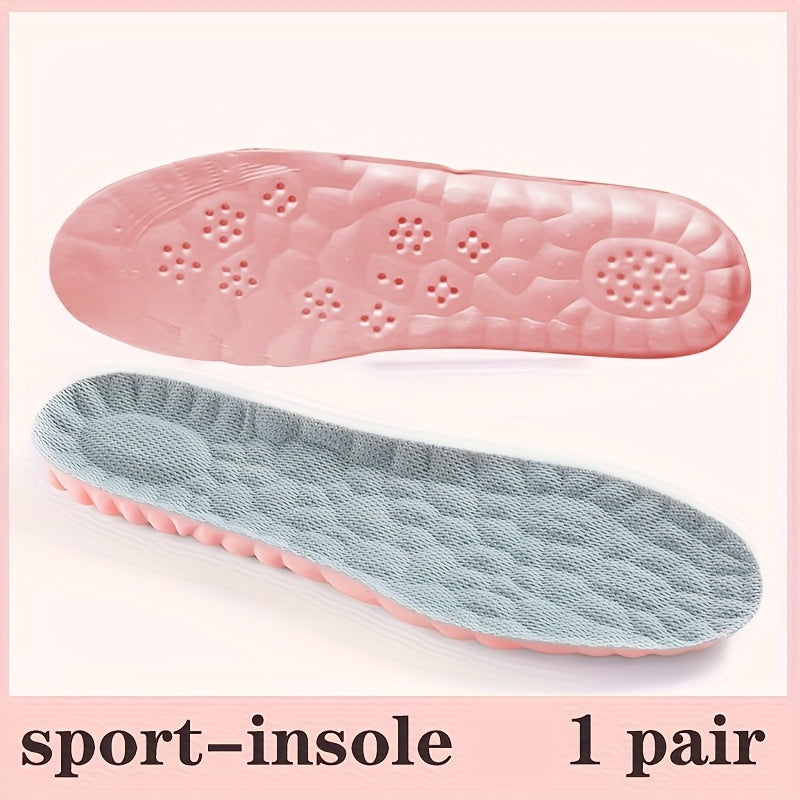 2pcs Set, Women'S Breathable And Sweat Absorbing Pink Insole - Comfortable Fit, Can Be Cut in Size, Sports Shoes And Casual Shoes EVA Material