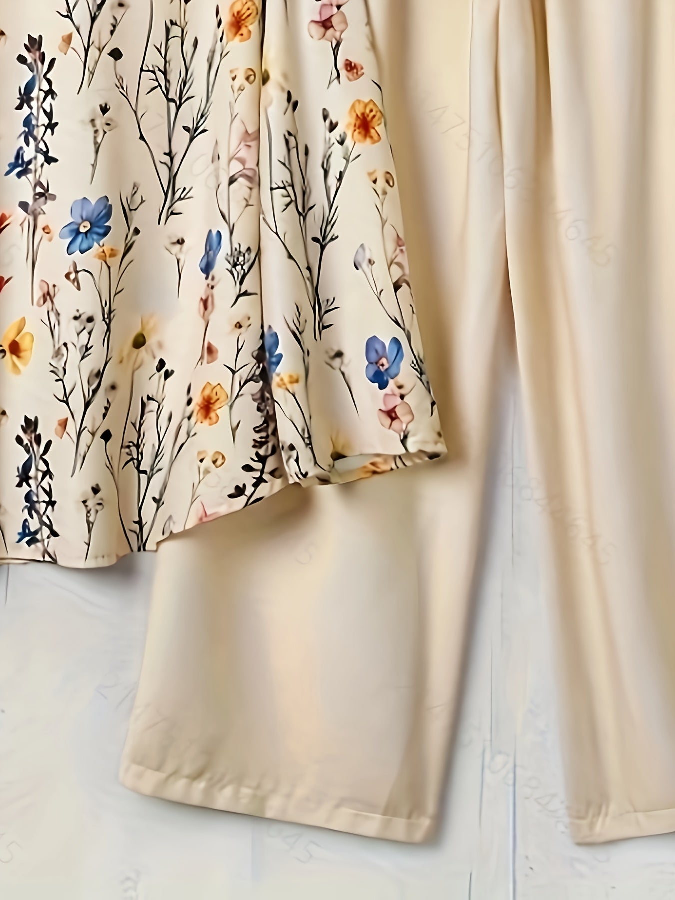 Vintage Print Two-Piece Set
