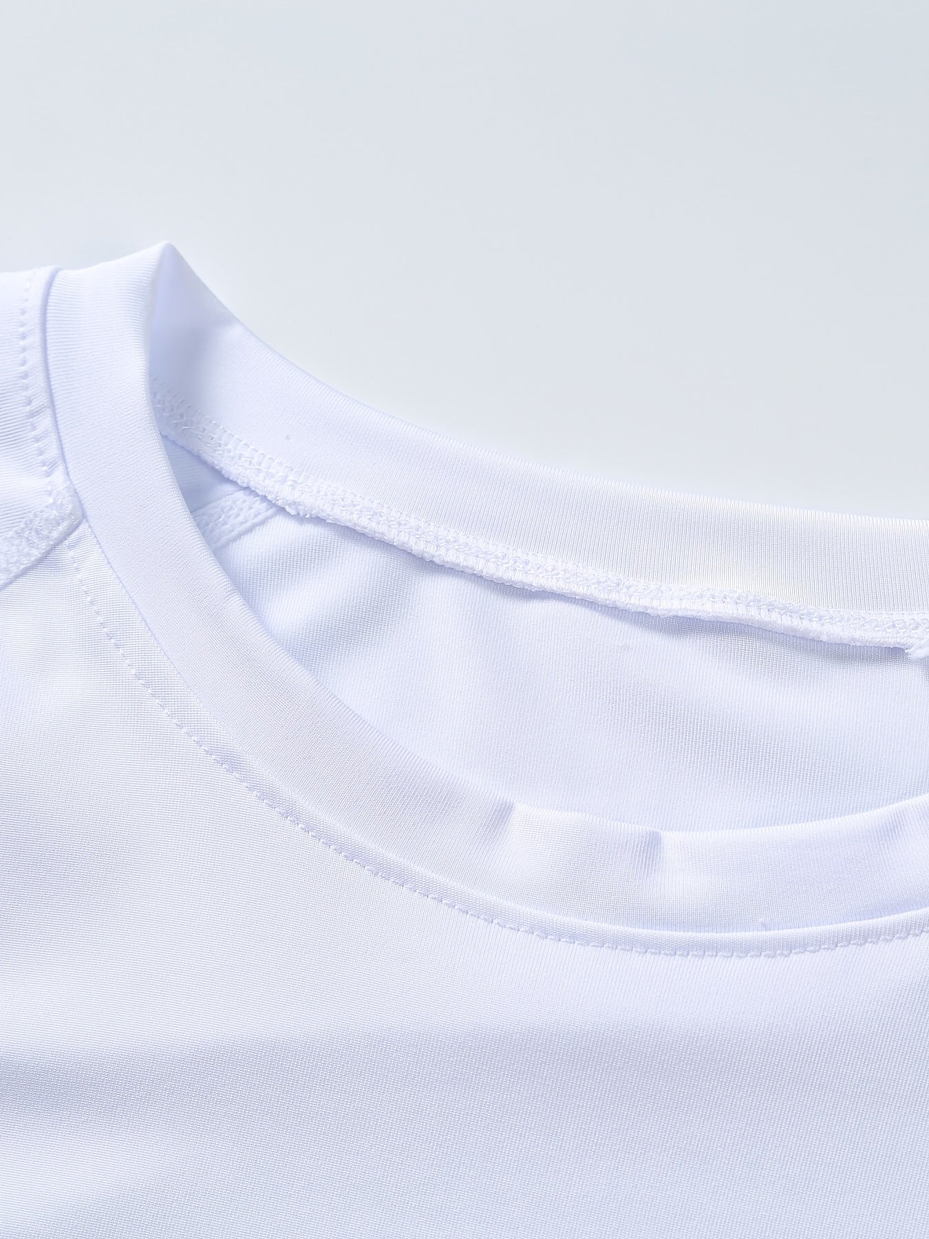Elite Men's Long Sleeve Athletic Compression Shirt - Quick-Dry, Stretch Fabric, Round Neck, Solid White - Ideal for Gym, Running & Casual Home Wear - Machine Washable, Gym Clothes