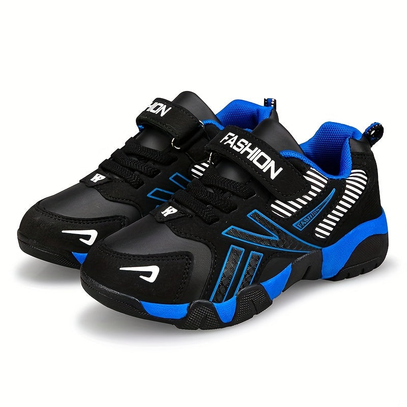 Kids' Fashion Sneakers, All-Season Low Top Lace-up Sports Shoes, Solid Color, Upper, Fabric Inner, EVA Sole, Round Toe, Non-Slip for Boys & Girls Ages 14 and Under - Casual & Trendy for Hiking, Rock Climbing & Daily Wear