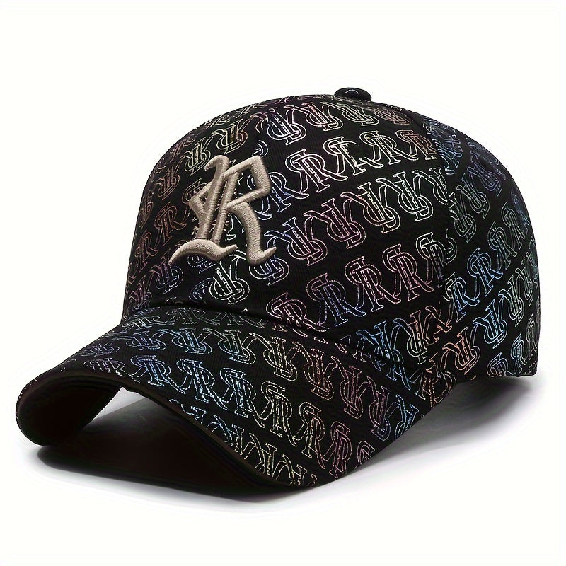 Men's Funky Embroidery Baseball Cap, Seasonable Casual Stylish High-End Baseball Cap With Adjustable Strap For Men And Women