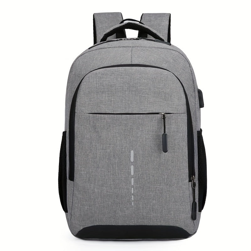 Large Capacity Reflective Oxford Cloth Backpack - Durable College & High School Student Bag with Adjustable Straps, Multiple Compartments, and Padded Laptop Area for Daily Commute & Business Use, Business Backpack | Sporty De