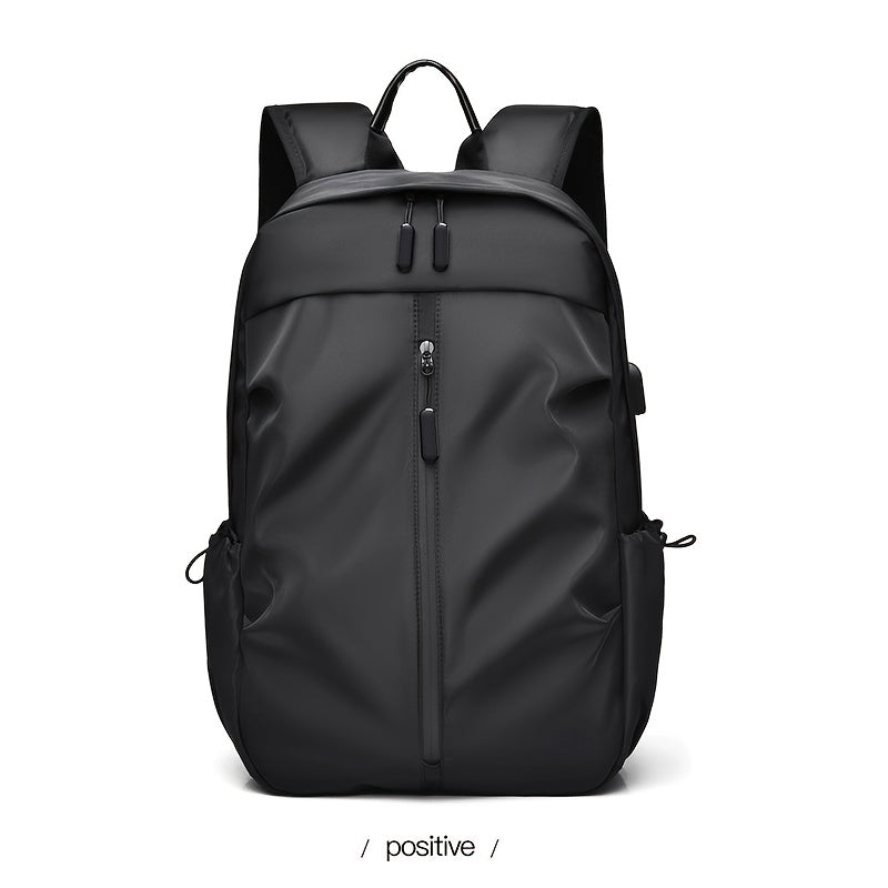Stylish Black Backpack for Men - Versatile Laptop & Travel Bag with Large Capacity, Durable & Lightweight Design for Commuting, Outdoor Adventures, and Business Trips, Travel Backpack