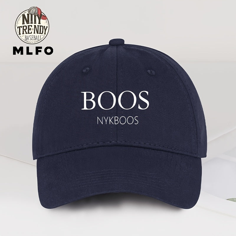 MLFO Casual "BOOS NYKBOOS" Baseball Cap, Lightweight Polyester, Adjustable Fit, Curved Brim, Hand Washable, 5 Colors, with Thanksgiving and Father'S Day Prints