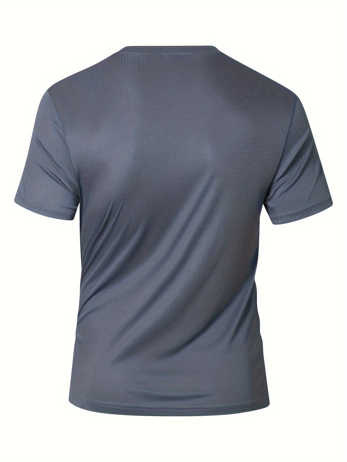 Men's Lightweight Sports T-Shirt - 100% Polyester, Moisture-Wicking, Breathable, Smooth Fabric, Round Neck, Short Sleeve, for Sports, Training, Casual, Party, Beach, Night Out - Unisex-Adult