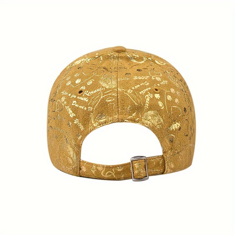 New Graffiti Baseball Caps Golden Stamping Outdoor Hip-hop Joker Cap Street Cool Baseball Hats for men and women Sports Hats Breathable Sun Cap Couple Caps Duckbill Cap