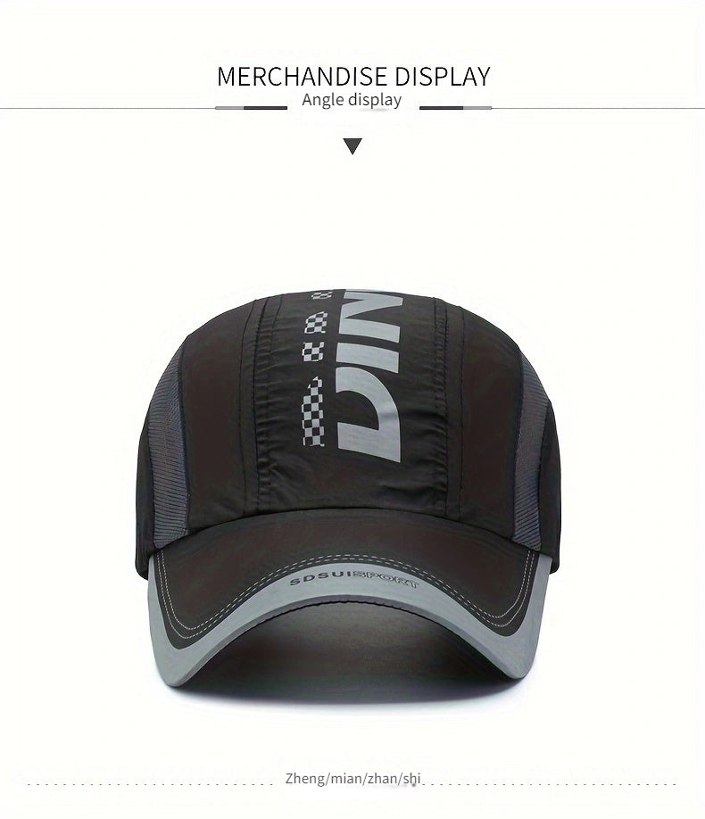 New Summer Quick-Dry Baseball Cap Unisex Youth Fashion Outdoor Sports Sun Protection Breathable Mesh Hat Sunshade Truck Hat