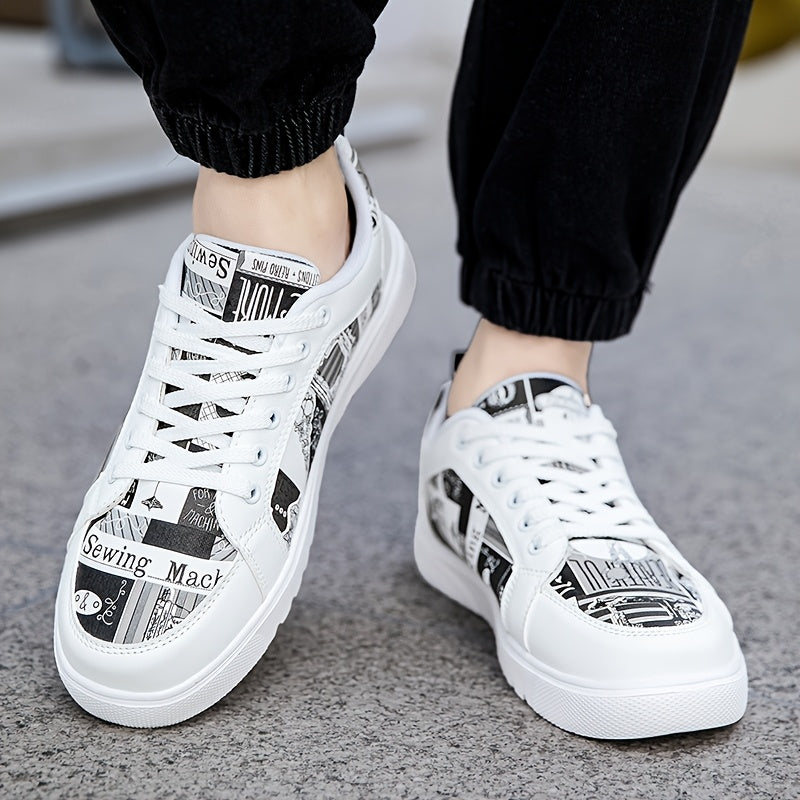 Men'S Stylish And Comfortable Casual Shoes, Durable And Slip-Resistant Sports Shoes with PU Upper, Suitable for Hiking Or Everyday Wear, Open Air Breathable Running Shoes, Lace-Up Fashion Gift Casual Shoes for Adult Men, Perf