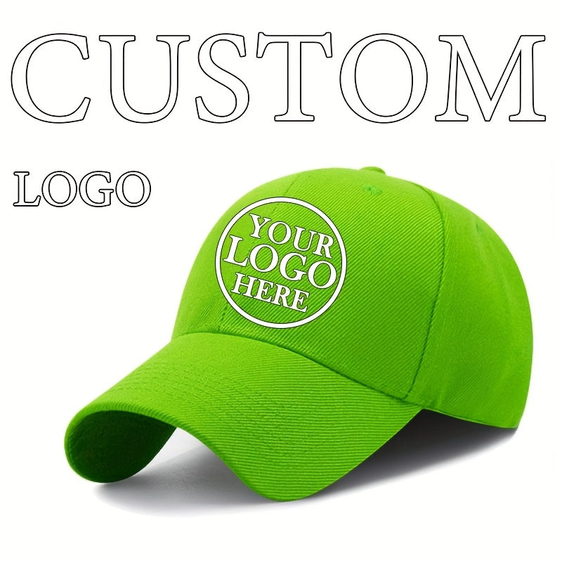 Customizable Baseball Cap - Adjustable, Lightweight Polyester Hat for Men & Women - Personalize with Text, Photos, or Logo - Available in Multiple Colors, Custom Baseball Cap, Without Battery