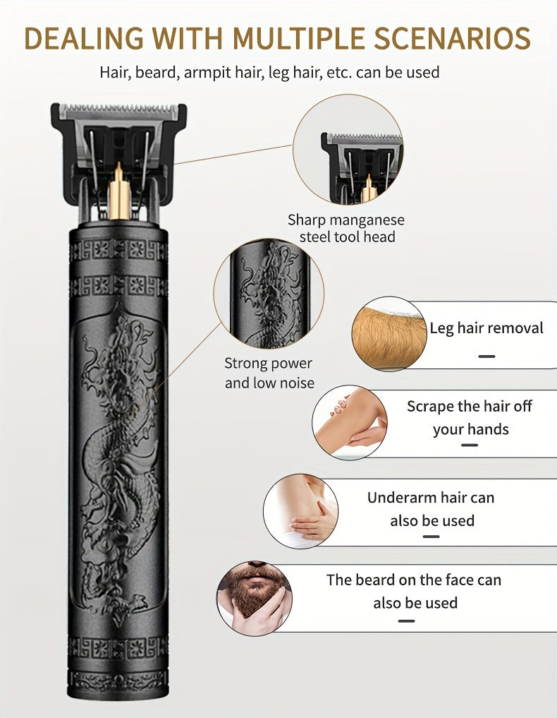 Men'S Grooming Trimmer and Shaver Set, WEEME Brand, Cordless USB Rechargeable, T-Shaped Blade, Beard Edging Tool, Can Be Trimmed and Carved, Fits Different Hairstyles, Includes 4 Limit Combs, Home Haircutting Kit, Barber Acce