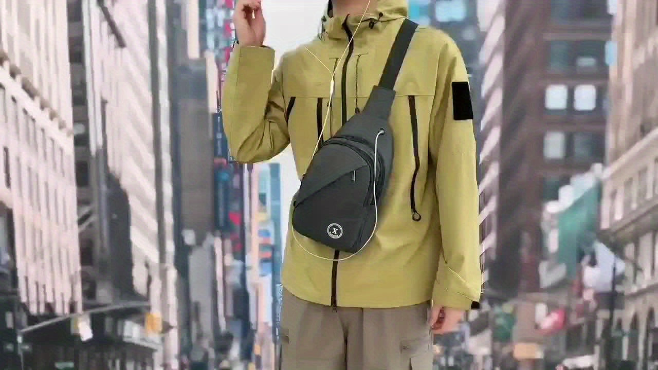Men'S Chest Bag with Large Capacity, Stylish Crossbody Bag That Allows for Versatile Carrying Options, Perfect for Outdoor Sports And Travel.