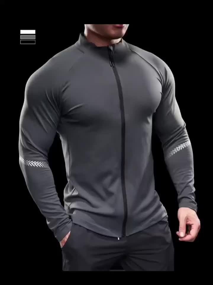 Men'S Ultra-Breathable UV Protection Long Sleeve Zip Neck Jacket, Quick-Dry Lightweight, for Intense Basketball, Cycling, Hiking & All-Outdoor Adventures