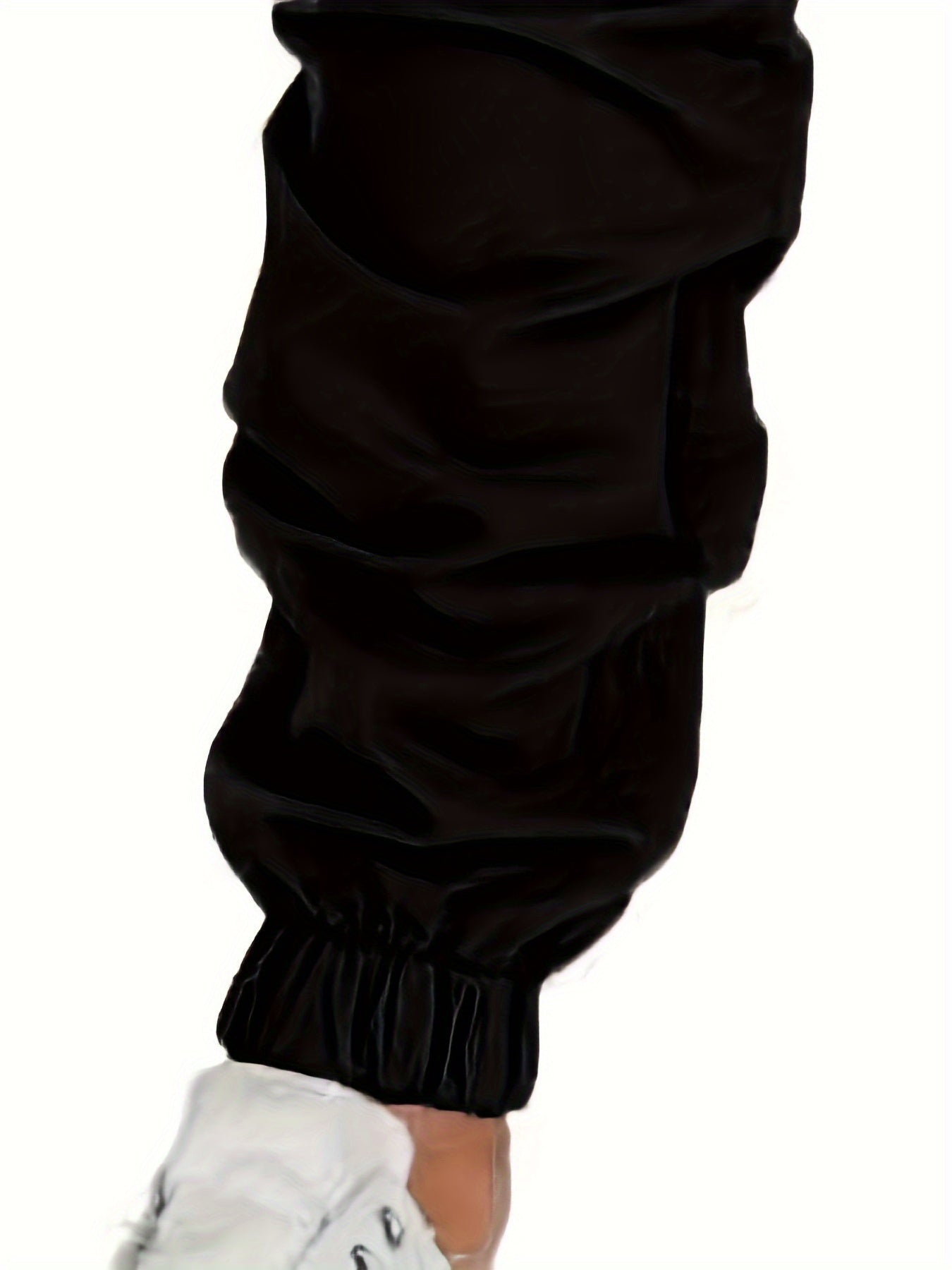 Men's Trendy Solid Footed Cargo Pants With Side Pocket, Comfy Casual Regular Fit Trousers For Men's Outdoor Activities