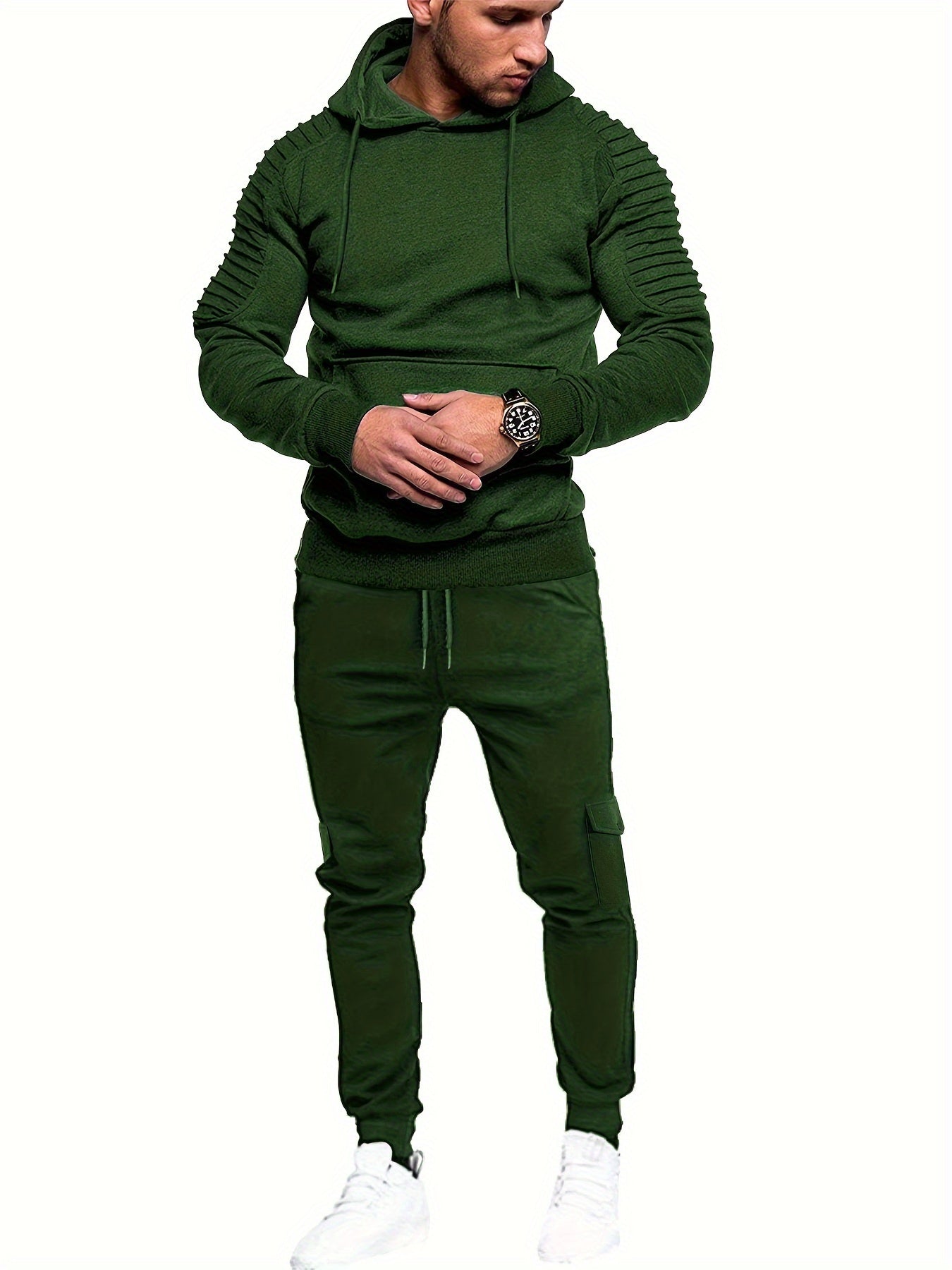 Men's Tracksuit 2 Piece Pullover Hoodie Sweatsuit Sets Casual Jogging Athletic Suits With Drawstring